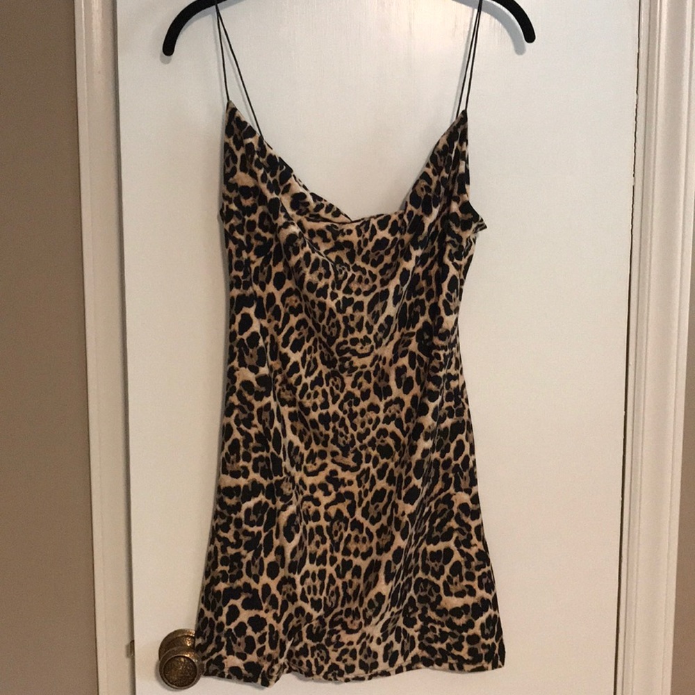 Urban Renewal Cowl Leopard Mini Dress